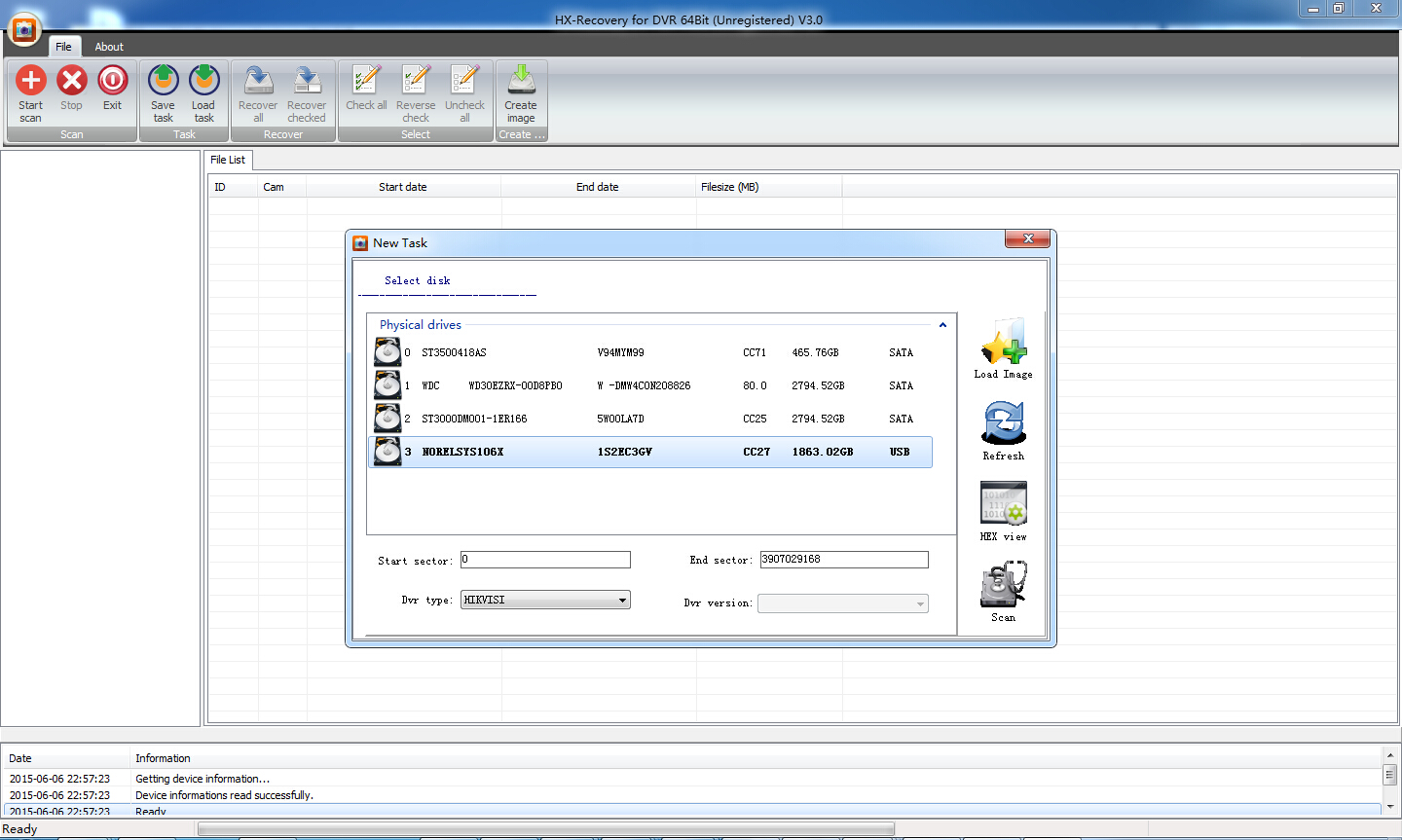 HX-Recovery for DVR 3.0 full HX-Recovery for DVR full screenshot